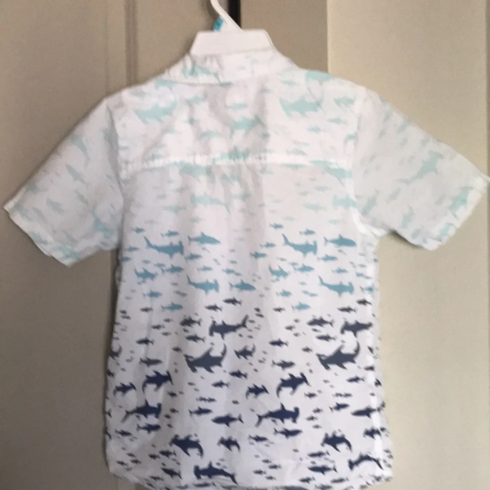 OshKosh shirt boy size 12 sharks theme like new